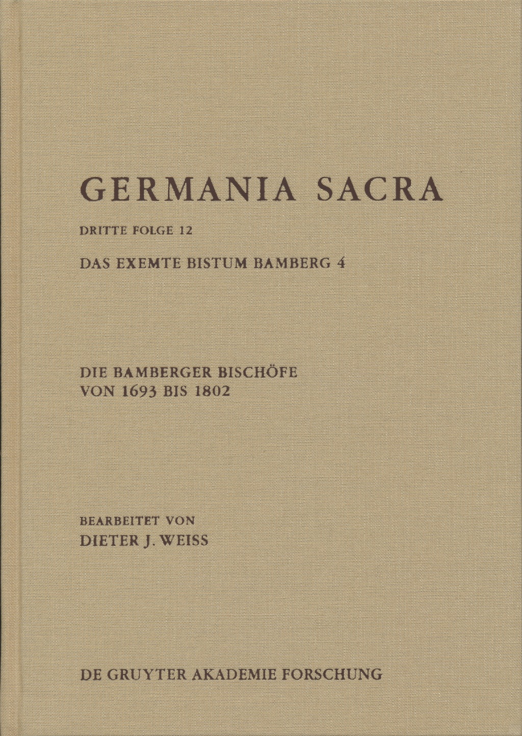 Buchumschlag Germania Sacra